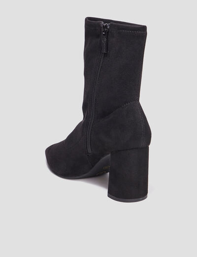 Bottines à talons bouts pointus noir femme