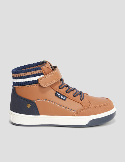 Baskets montantes Creeks Kaby marron garçon