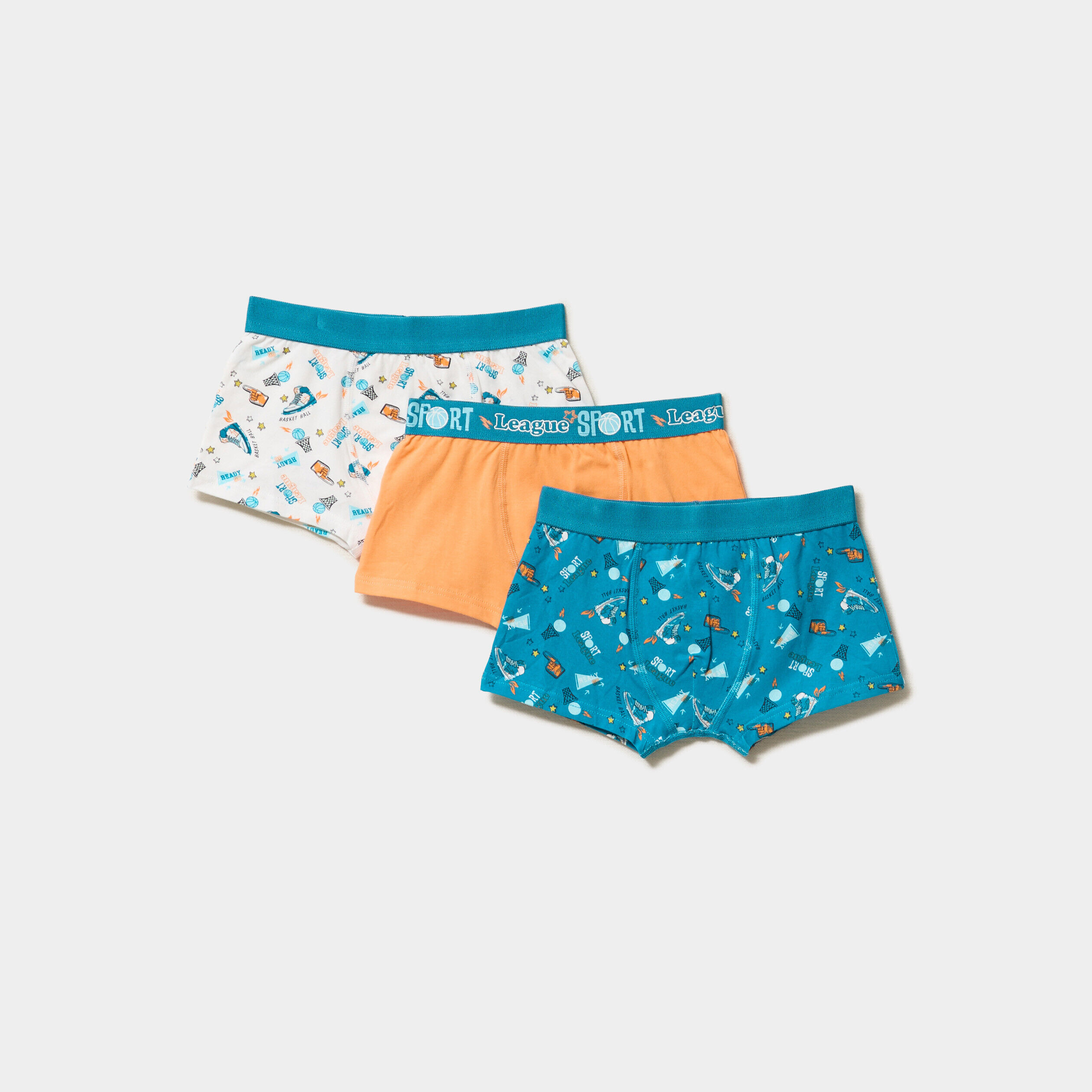 Lot 3 boxers coton majoritaire orange corail garçon LH