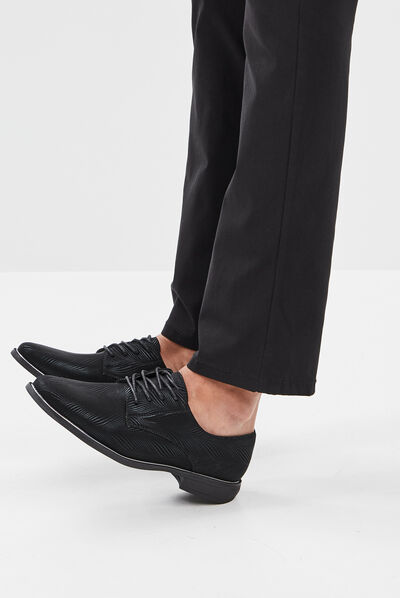 Derbies à lacets noir femme
