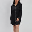 Chemise de nuit liquette noir femme grande taille