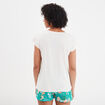 Ensemble pyjama short 2 pièces coton blanc femme