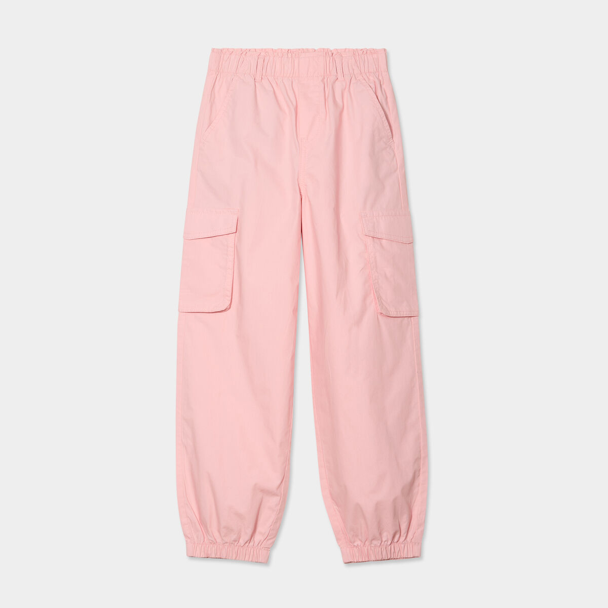 Pantalon parachute battle poches côtés rose pastel fille
