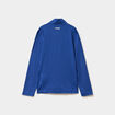 T-shirt sport col camionneur zipp&eacute; bleu electrique gar&ccedil;on