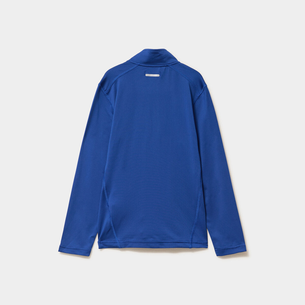 T-shirt sport col camionneur zipp&eacute; bleu electrique gar&ccedil;on