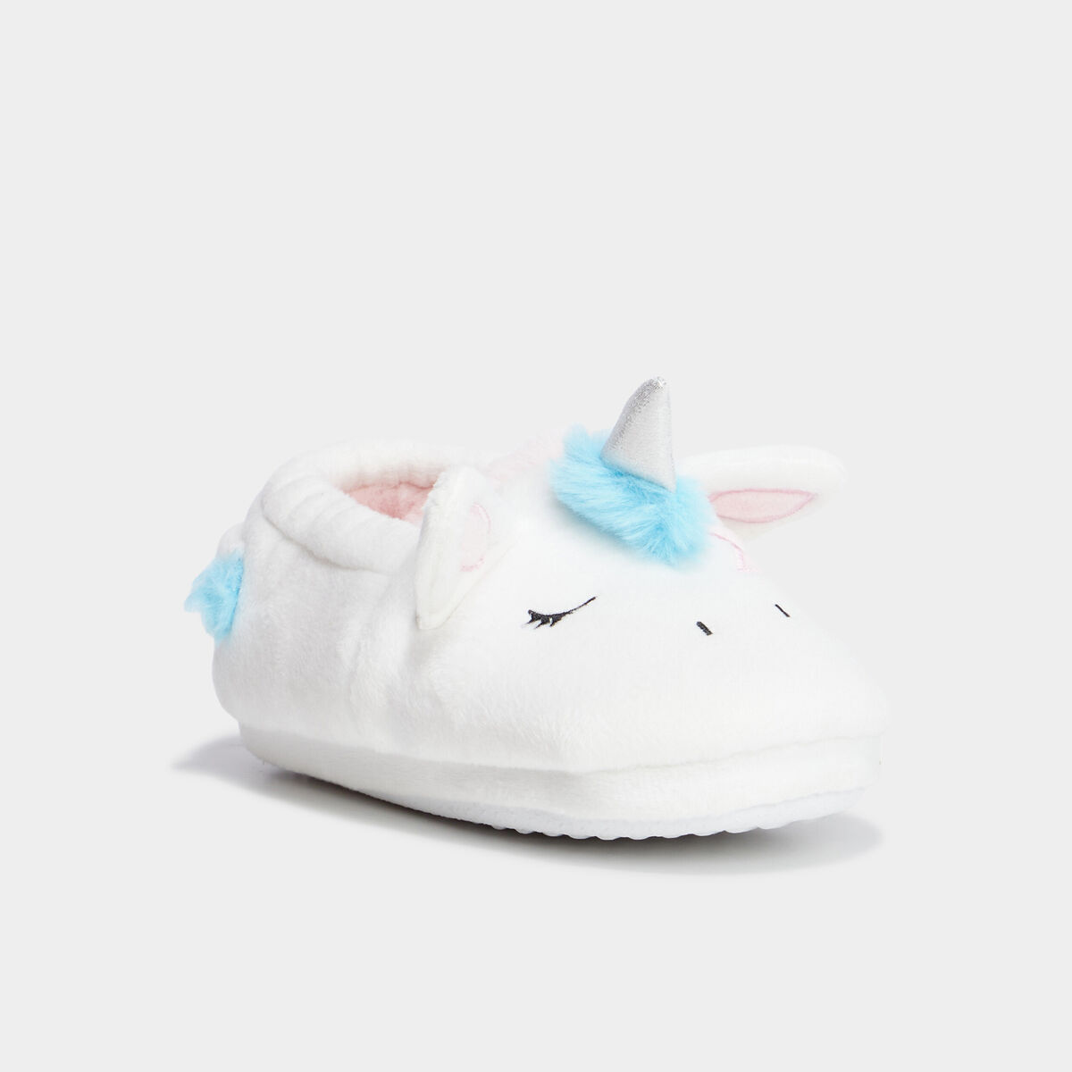 Chaussons effet polaire blanc fille