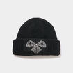 Bonnet &agrave; d&eacute;tails bijoux noir fille