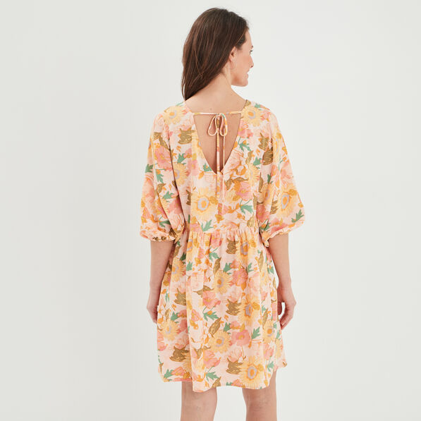robe evasee manches 34 ecru femme Robe évasée manches 3/4 ecru femme