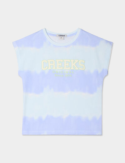 T-shirt manches courtes coton ecru fille