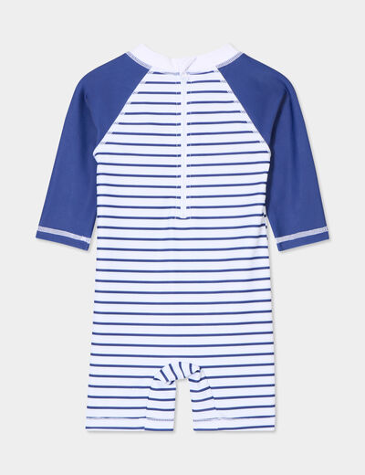 Combinaison de bain manches courtes bleu bébé garçon