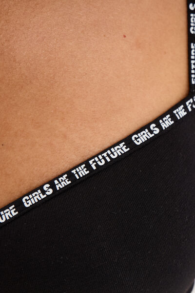 Soutien-gorge triangle padd&eacute; noir femme