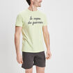 Ensemble pyjama 2 pièces vert anis homme