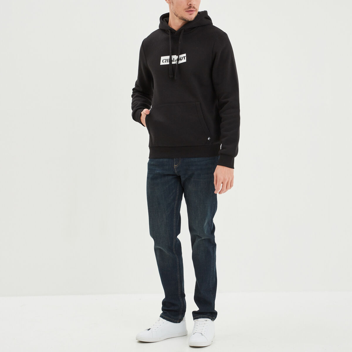 Jeans straight 5 poches Liberto denim brut homme