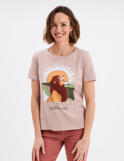 T-shirt manches courtes Le Roi lion sable femme