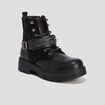 Bottines avec chaînes noir fille