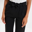 Pantalon city paperbag ceintur&eacute; 7/8&egrave;me noir femme