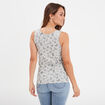 Débardeur coton bretelles larges gris clair femme