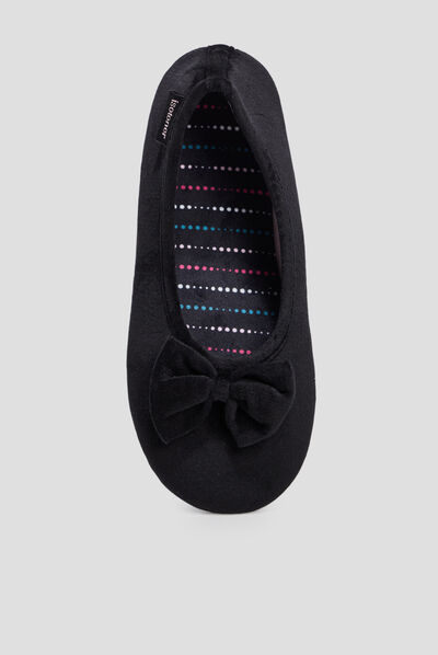 Chaussons ballerines Isotoner noir femme