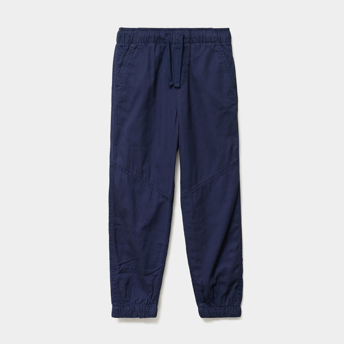 Pantalon jogger doubl&eacute; coton bleu marine gar&ccedil;on