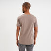 T-shirt manches courtes col tunisien gris homme