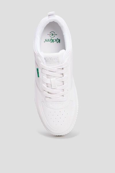 Tennis basses à lacets Kickers Style blanc femme