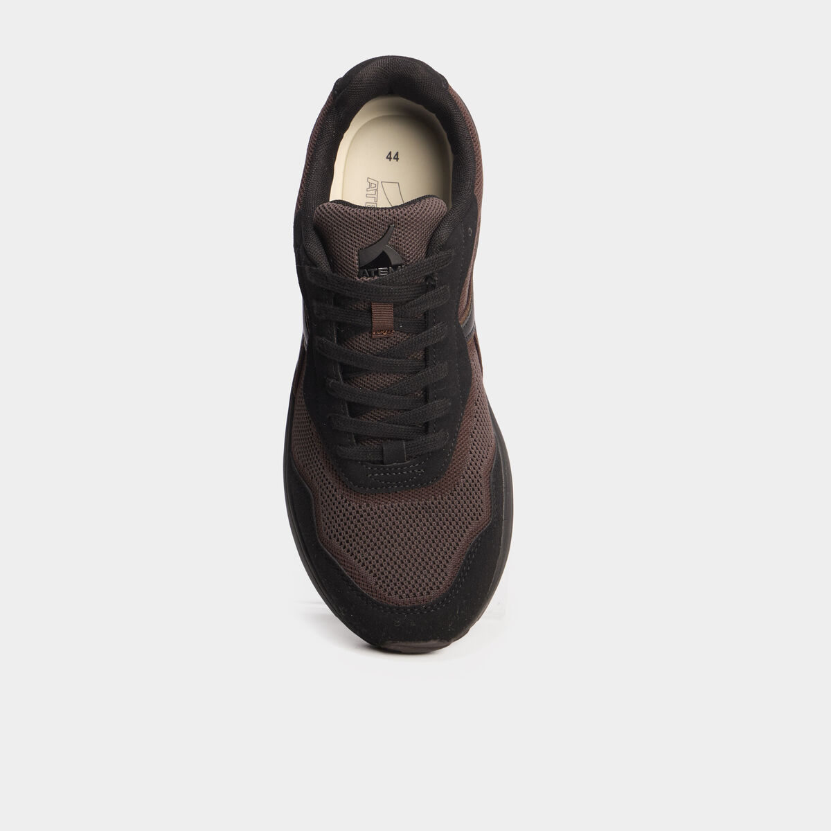 Baskets running de sport &agrave; lacets marron homme
