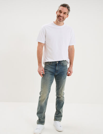 Jean stretch coupe regular denim double stone homme