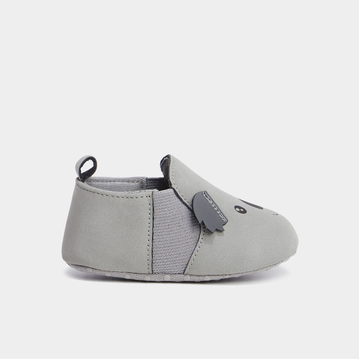 Bottillons layette gris bébé garçon