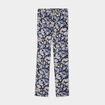 Pantalon de pyjama fluide taille haute bleu marine femme