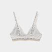 Lot 2 brassi&egrave;res forme triangle coton gris clair fille