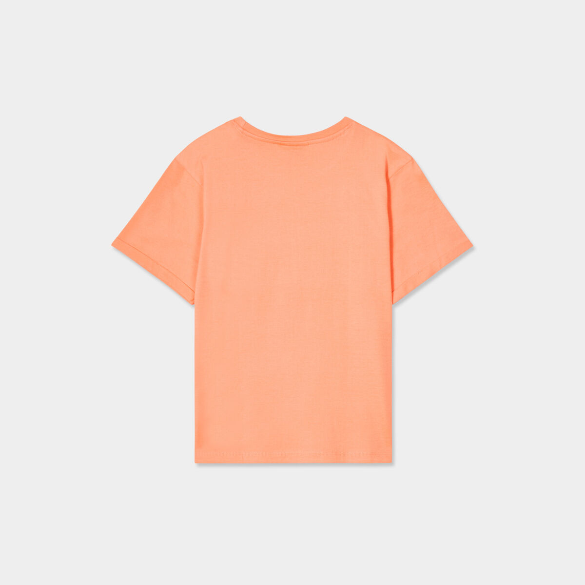 T-shirt manches courtes coton Vaiana orange clair fille