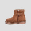 Bottines en cuir marron bébé fille