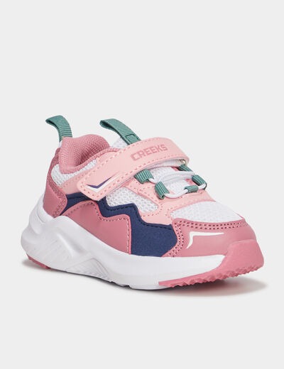Baskets running à scratchs Creeks multicolore bébé fille