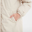 Parka de pluie longue à capuche sable femme