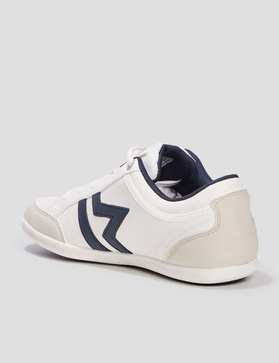 Tennis basses à lacets blanc homme
