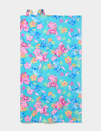 Serviette sac de bain 2-en-1 Stitch bleu turquoise fille