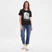 T-shirt coton Étrange Noël de Mr Jack noir femme