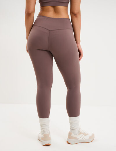 Legging de sport gainant taille haute mauve femme