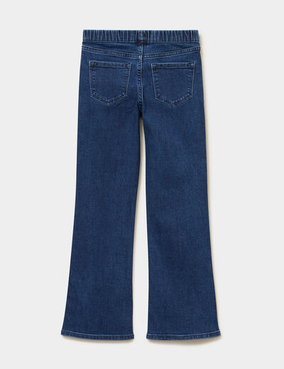 Jegging bootcut taille &eacute;lastiqu&eacute;e bleu fonc&eacute; fille