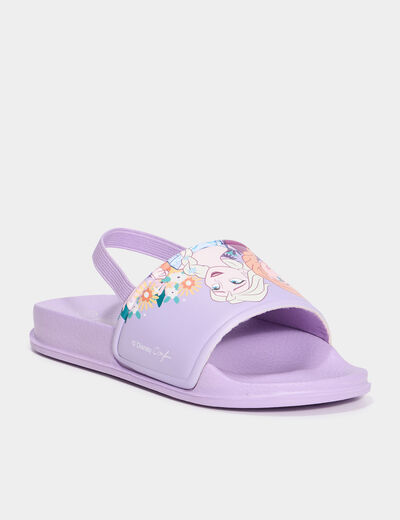 Mules de plage Reine des neiges mauve fille