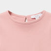 T-shirt c&ocirc;tel&eacute; volants aux &eacute;paules rose poudr&eacute;e b&eacute;b&eacute; fille