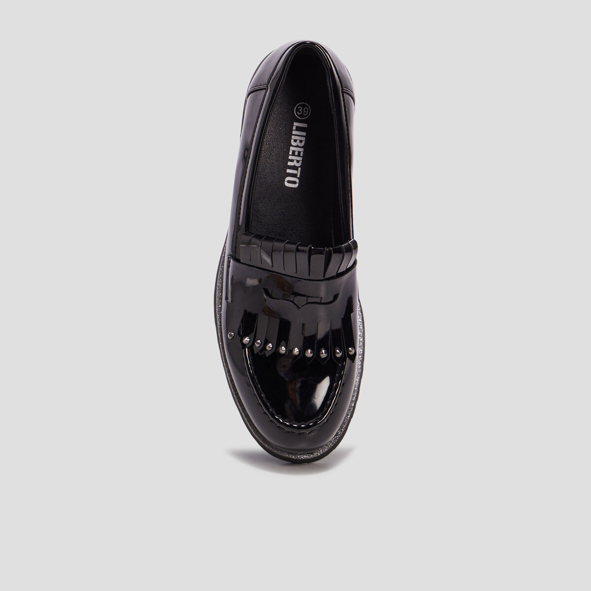 Mocassins crant&eacute;s Liberto noir femme