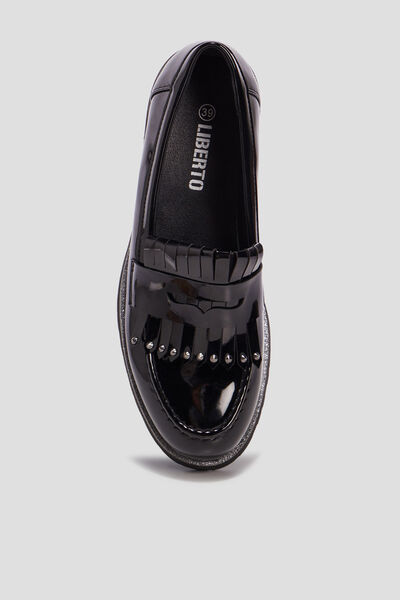 Mocassins crant&eacute;s Liberto noir femme