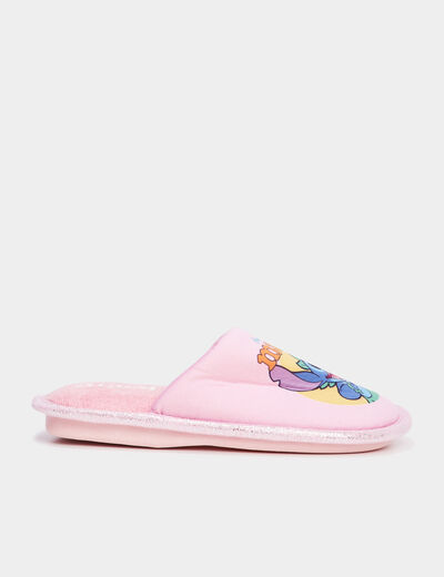 Chaussons mules Stitch rose fille