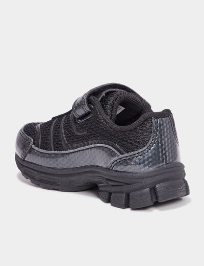 Baskets running à scratchs Liberto noir bébé garçon
