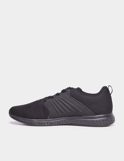 Baskets running à lacets noir homme