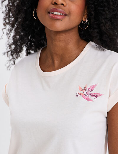 Ensemble pyjama short et t-shirt rose femme