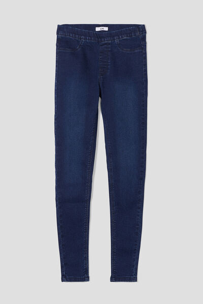 Jegging taille standard denim blue black femme