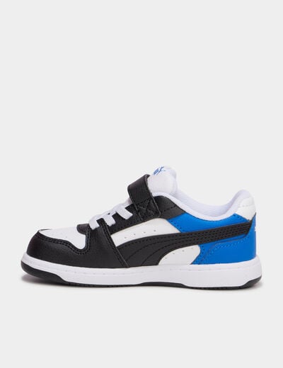 Baskets &agrave; scratchs Puma Rebound Slam bleu electrique gar&ccedil;on