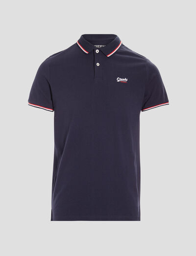 Polo avec broderie poitrine coton Creeks bleu marine homme